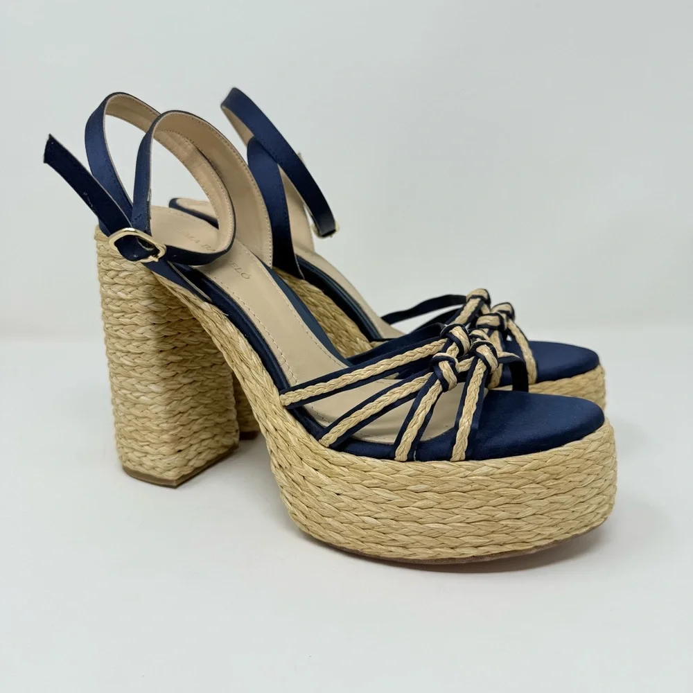 New Paloma Barcelo Mehla Ankle Strap Platform Sandal Sz 41